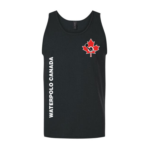 Gildan Men's Water Polo Leaf Emblem Printed Tank Top Thumbnail